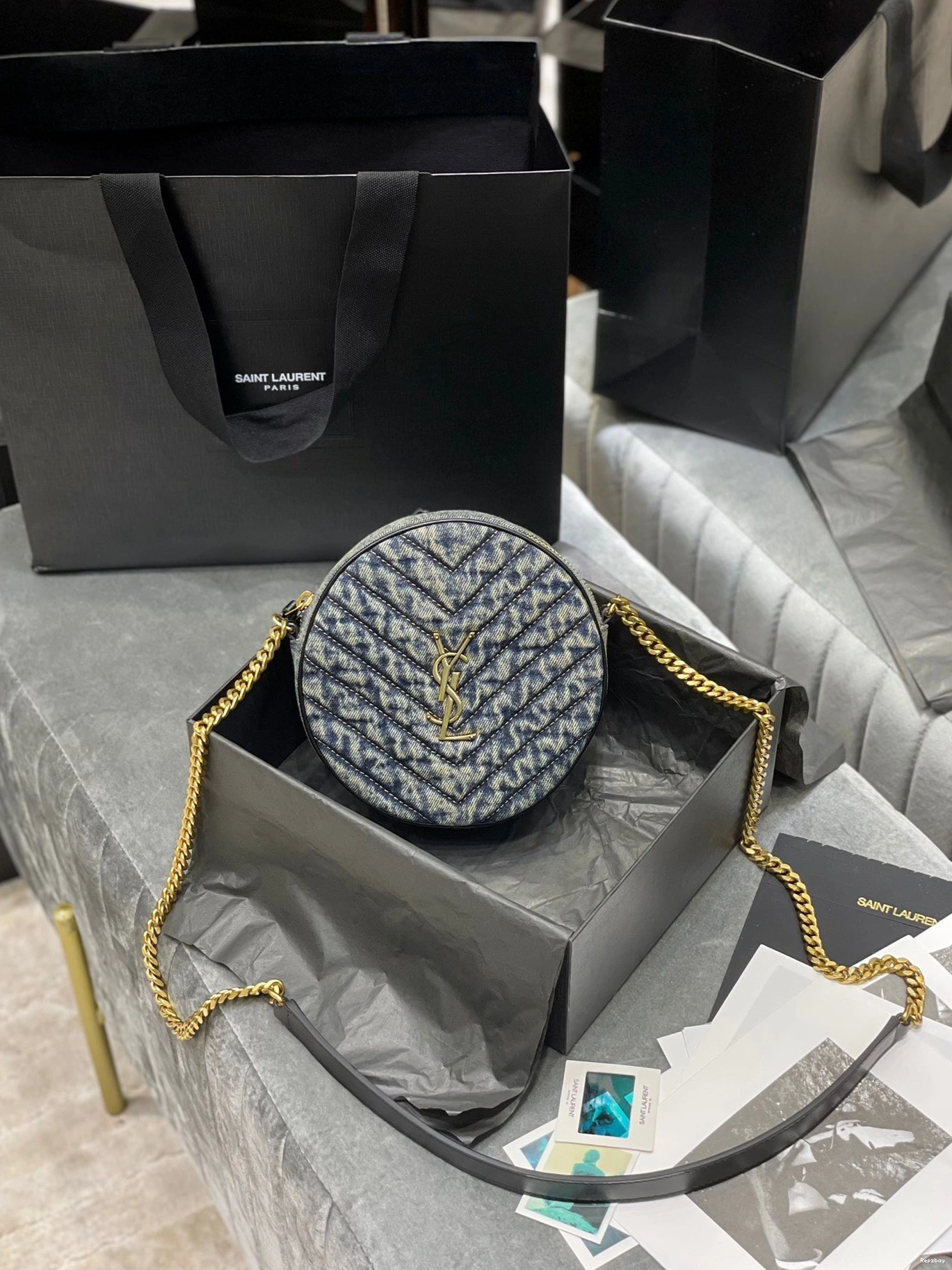 Repzbay REP ROUND CAMERA BAG YSL VINYLE 0731